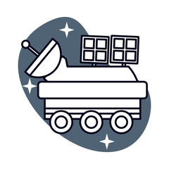 discovery cart with antena satellite space