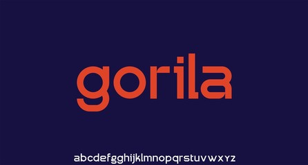 Fototapeta premium gorila, modern geometric urban typeface 