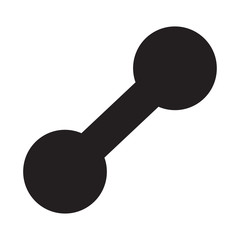 The dumbbell, barbell icon. Simple glyph illustration of gym set for UI and UX, website or mobile application