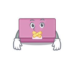 Womens wallet cartoon character style having strange silent face