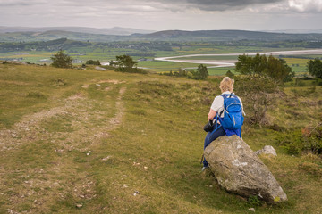 Naklejka na ściany i meble Whitbarrow is a hill in Cumbria, England. Designated a biological Site of Special Scientific Interest and national nature reserve, it forms part of the Morecambe Bay Pavements