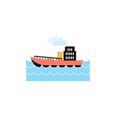 Obraz premium Ship graphic design template vector isolated