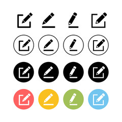 set of Edit icons . Pencil icon. sign up Icon vector