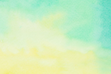 Abstract background image of sea with watercolor painted on white paper.