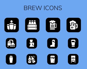 Modern Simple Set of brew Vector filled Icons