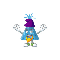 A charming fairytale of blue party hat Elf cartoon drawing concept