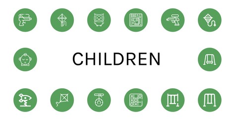 children icon set