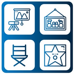 Set of camera icons