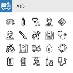 Set of aid icons