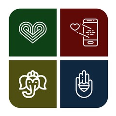 Set of greeting icons