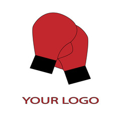 sports logo. boxing sports logo. boxing gloves