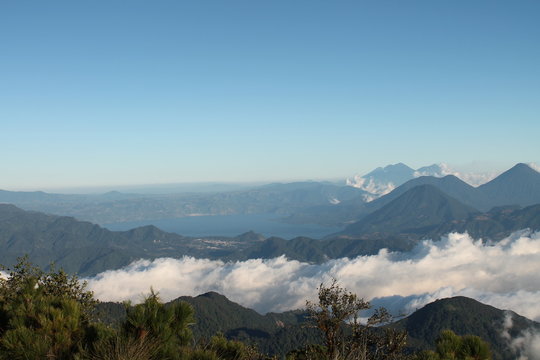 Atitlan lake from Zunil volcano