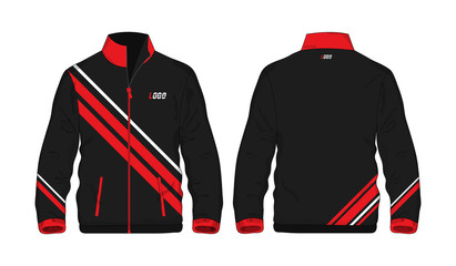 Sport Jacket red and black template for design on white background. Vector illustration eps 10. © Whatever