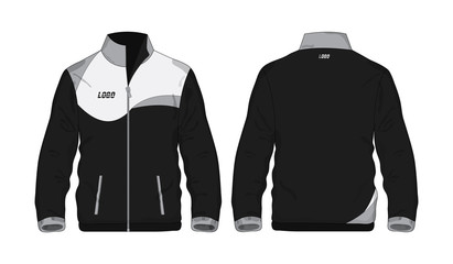 Sport Jacket Gray and black template shirt for design on white background. Vector illustration eps 10. © Whatever