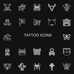 Editable 22 tattoo icons for web and mobile