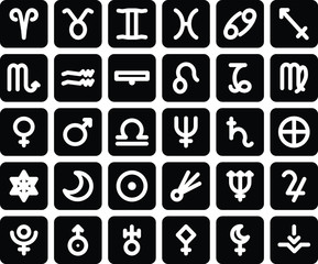 Media Icon Zodiac Solid Style for any purposes website mobile app presentation