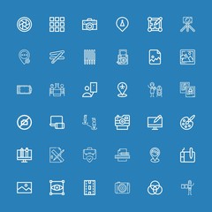 Editable 36 photo icons for web and mobile