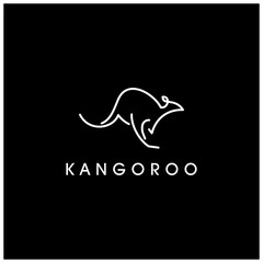 kangoroo logo icon simple design modren style vector