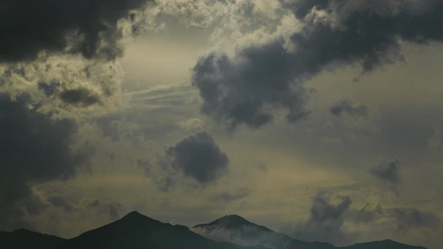 Timelapse of dramatic clouds in an alpine valley