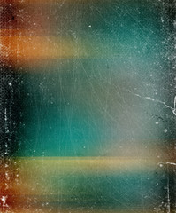 Vintage old abstract distressed blurred retro photo bokeh background with scratches, defects and light leaks