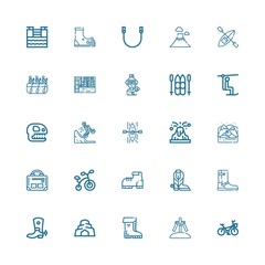 Editable 25 mountain icons for web and mobile