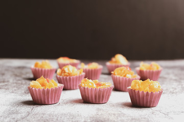 Selective focus picture of newly baked honey cornflakes during Eid Mubarak.