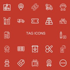 Editable 22 tag icons for web and mobile