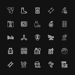 Editable 25 illness icons for web and mobile