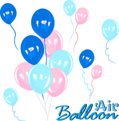 A lot of balloons elements vector design