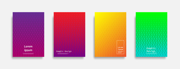 Fototapeta premium Minimal covers design. Halftone triangle colorful design. Future geometric patterns. Eps10 vector.
