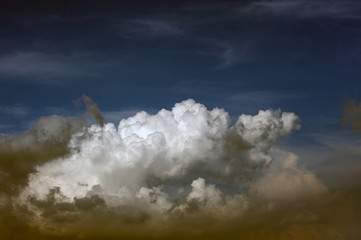 Sky blue Vast on a sunny day with beautiful clouds..