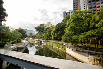 View of storm water canal Singapore