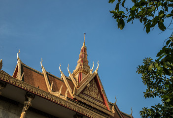 Preah Puth Mean Bon, a buddhist temple of Phnom Penh, Cambodia