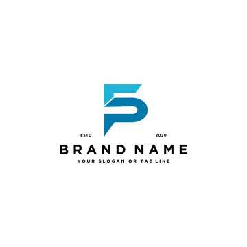 letter p5 logo design vector