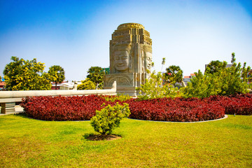 A beautiful view of buddha statues at Phnom Penh, Cambodia.