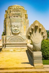 A beautiful view of buddha statues at Phnom Penh, Cambodia.