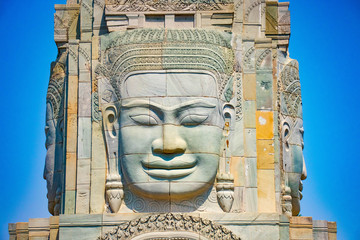 A beautiful view of buddha statues at Phnom Penh, Cambodia.