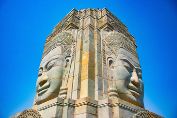 A beautiful view of buddha statues at Phnom Penh, Cambodia.