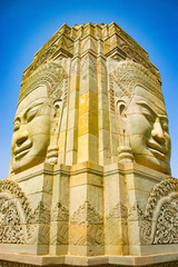 A beautiful view of buddha statues at Phnom Penh, Cambodia.