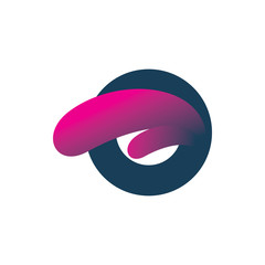 creative full color fluid circle logo design