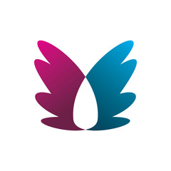 full color wing logo design