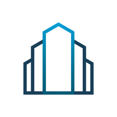 building tower real estate logo design