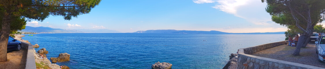 Fototapeta premium Panoramic view of the Croatian ocean, Adriatic Sea