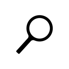 Magnifying glass, isolated simple vector illustration