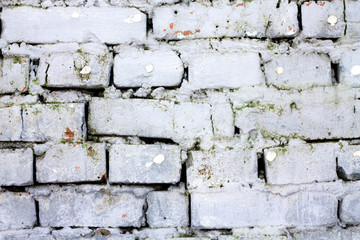 Modern white brick wall texture background for wallpaper and graphic web design.
