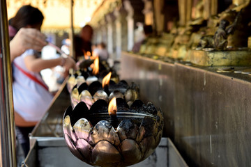 traditional chinese lantern in temple