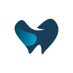 blue dentist tooth doctor medical logo design