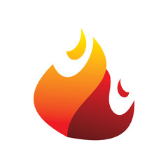 fire flame burn color logo design