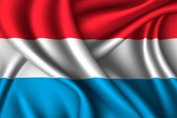 luxembourg national flag of silk. Template for your design