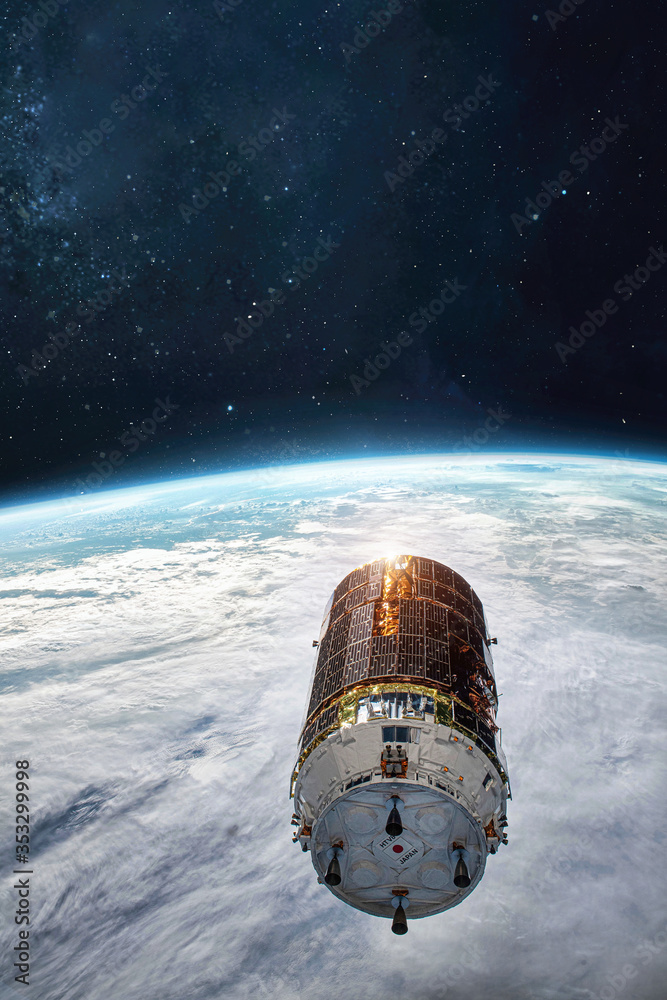 Canvas Prints cargo spaceship on orbit of the earth planet. satellite. exploration of space. elements of this imag